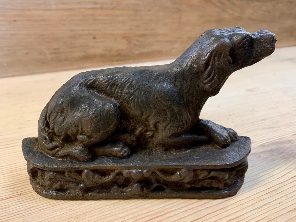 Pair cast iron dog doorstops View IV