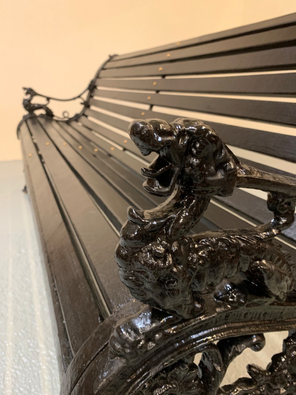 Fine cast iron garden bench View VIII