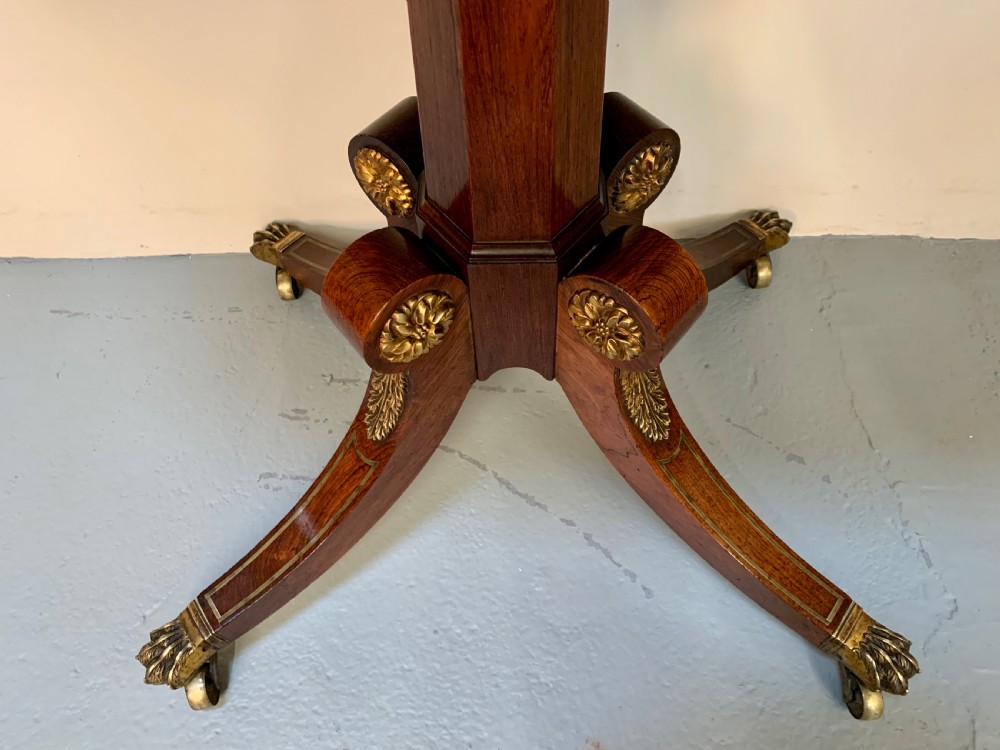Fine regency rosewood card table View V