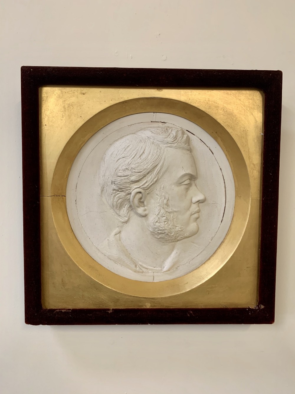 Framed plaster relief 