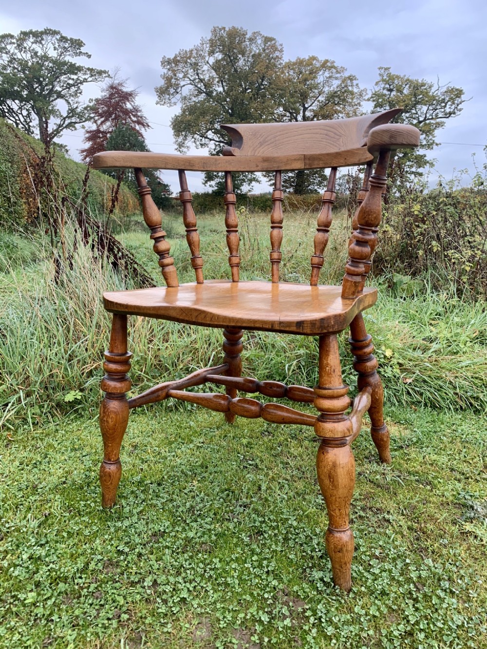 Elm smokers bow armchair 
