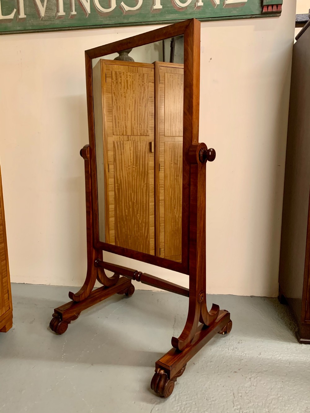 William IV cheval mirror 