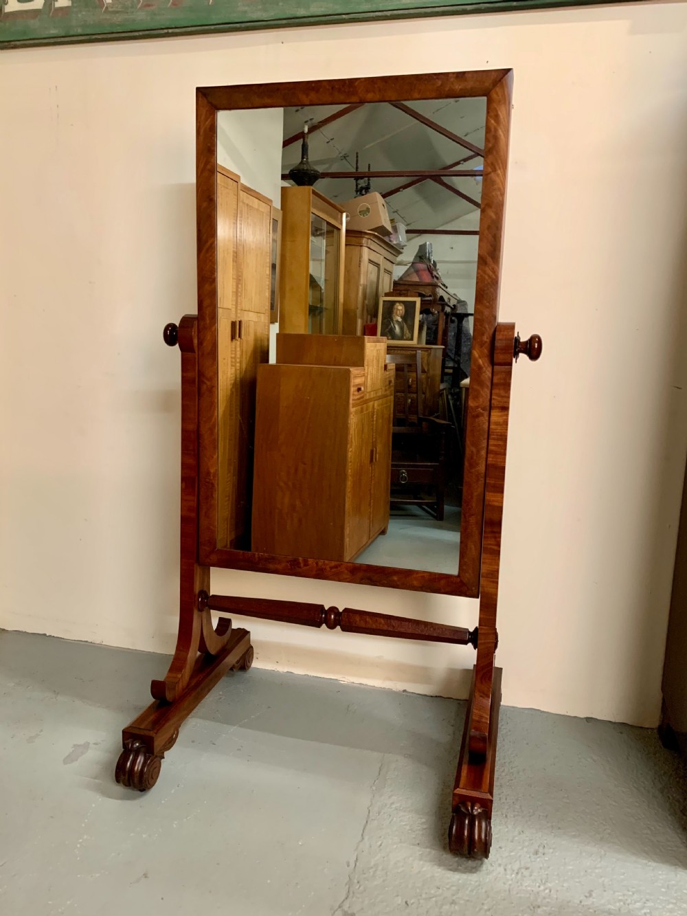 William IV cheval mirror  View II