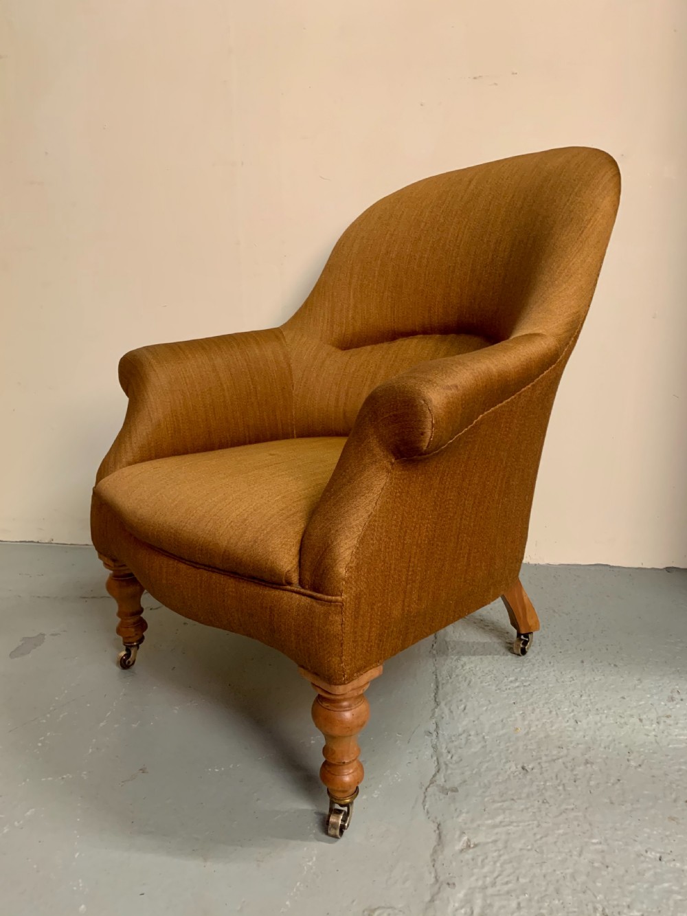 Birch upholstered armchair 