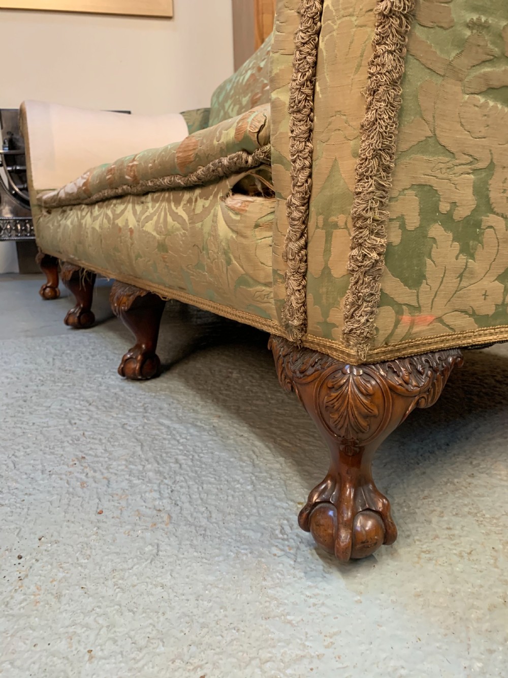 Large camel back sofa View III