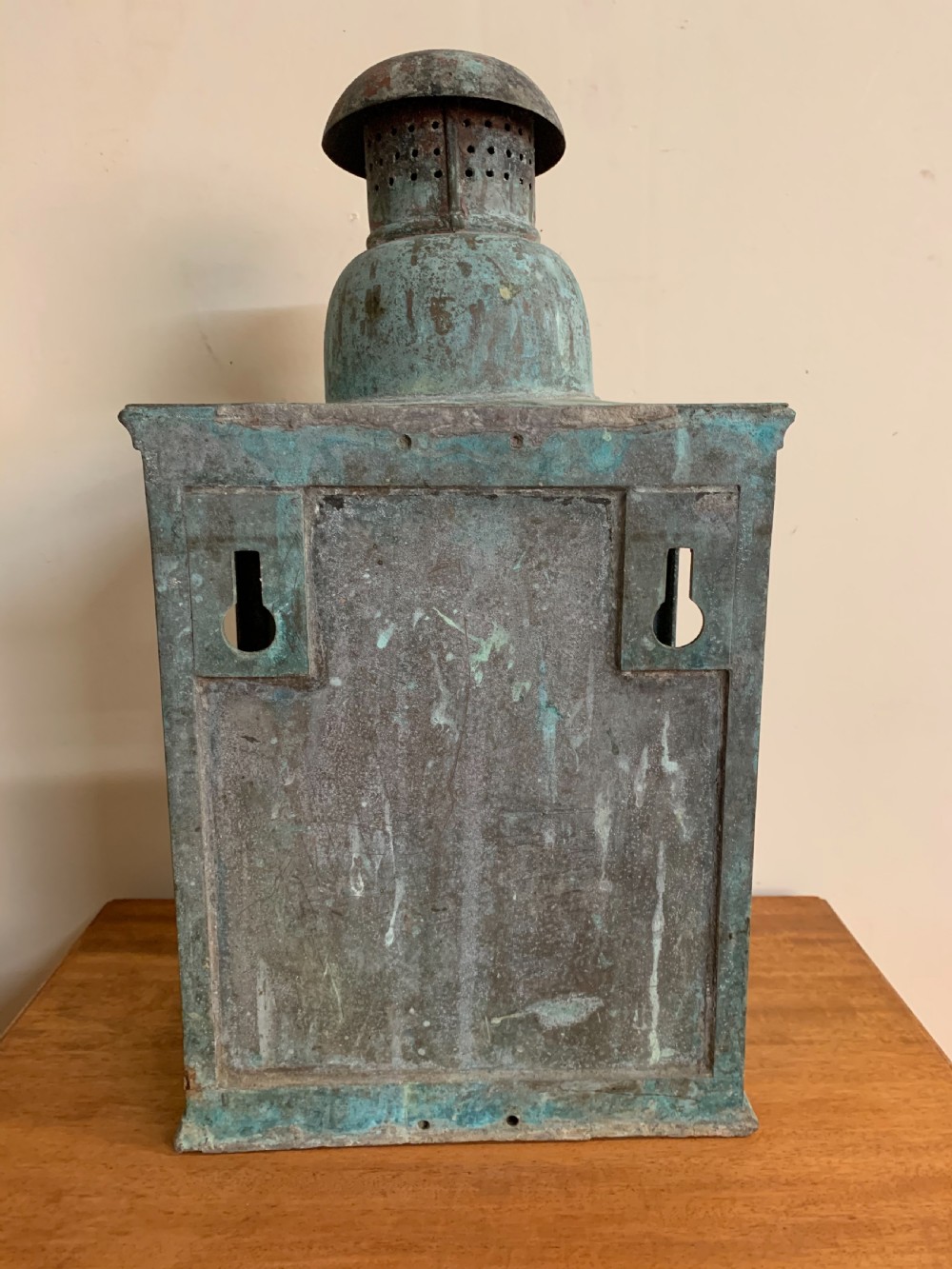 Patinated bronze wall lantern  View VIII