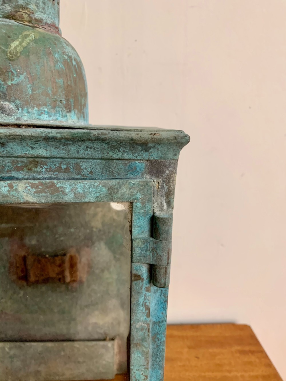 Patinated bronze wall lantern  View XII