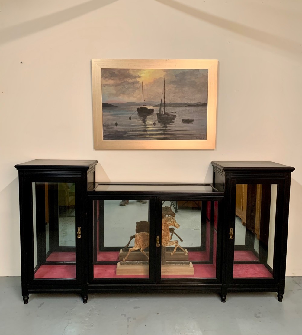 Good ebonised display cabinet  View II
