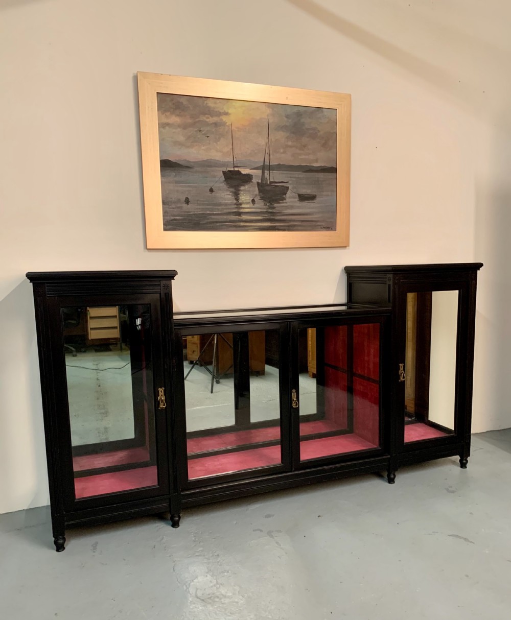 Good ebonised display cabinet  View III