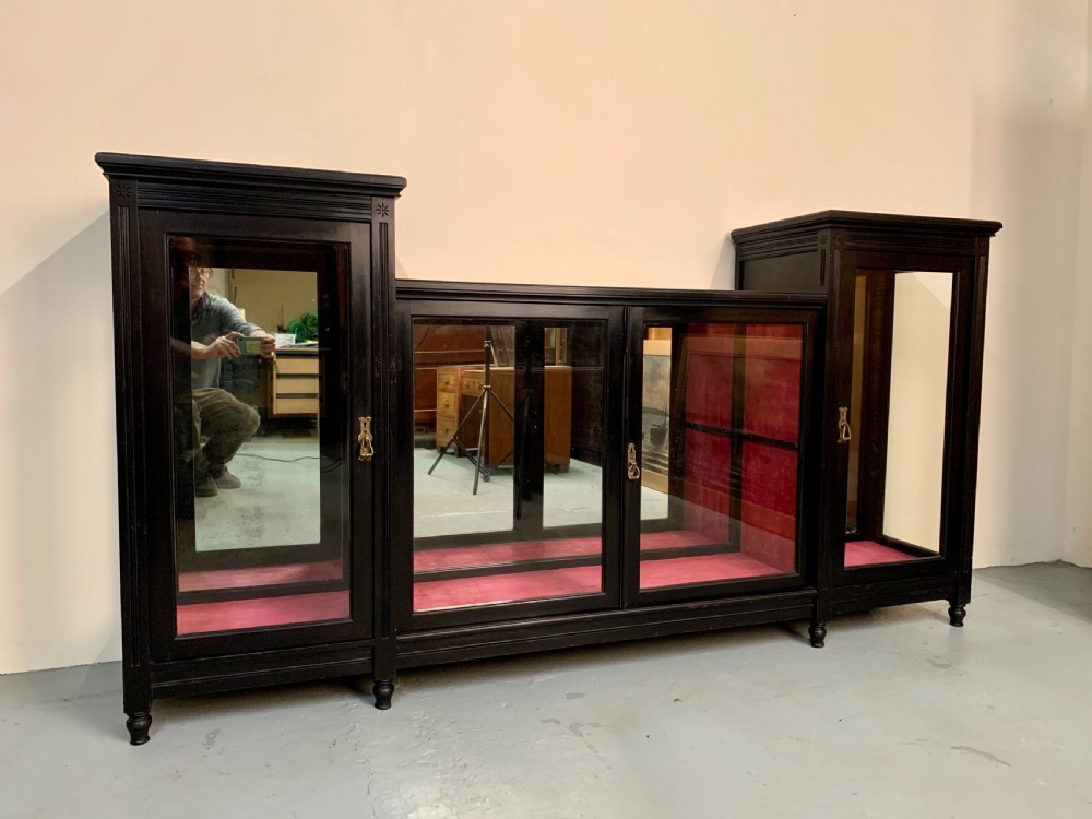 Good ebonised display cabinet  View V