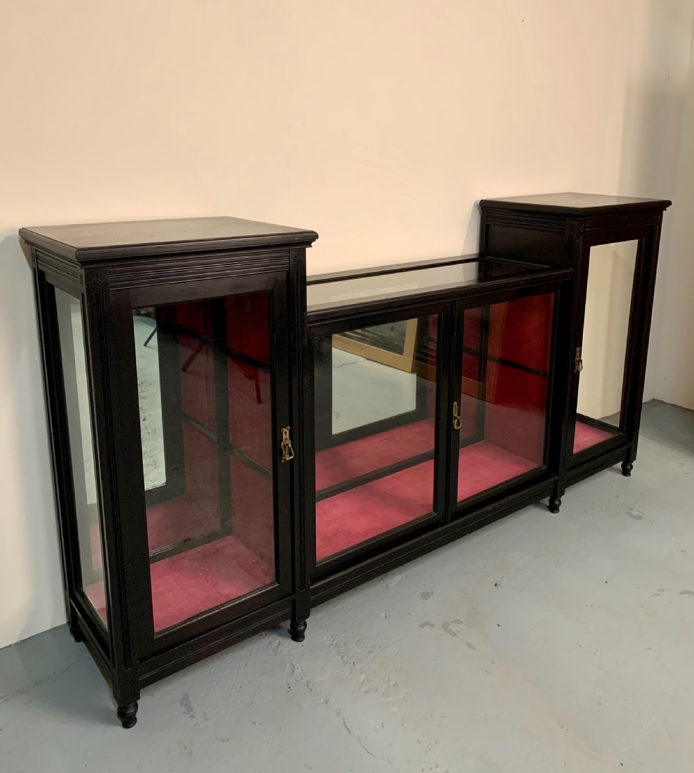 Good ebonised display cabinet  View VIII