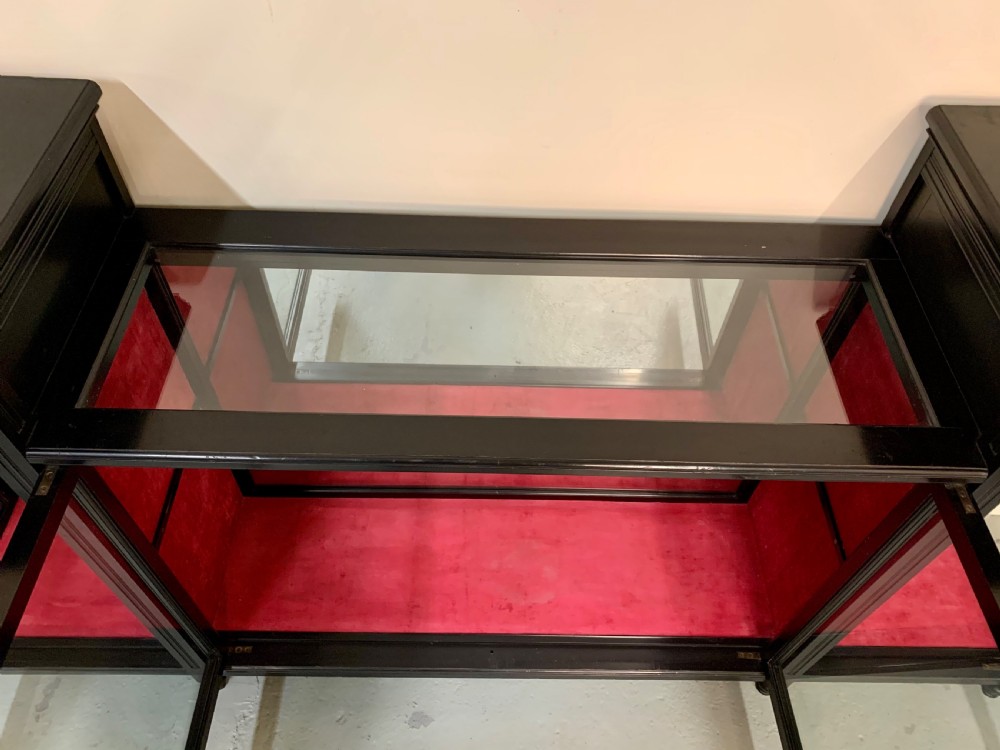 Good ebonised display cabinet  View XV