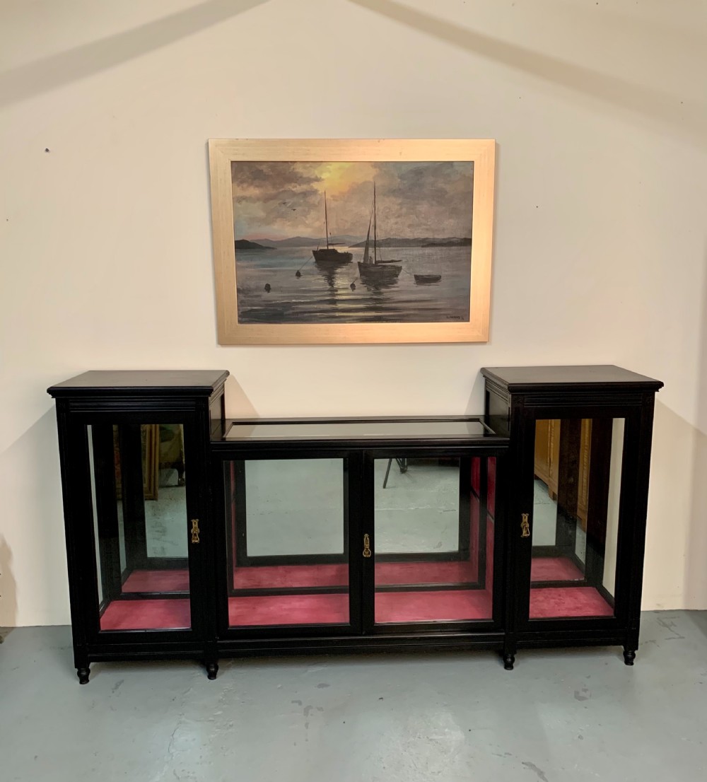 Good ebonised display cabinet  View XVIII
