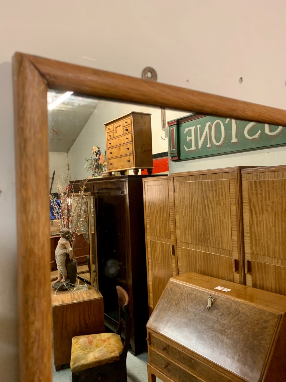 Large oak outfitters mirror  View II
