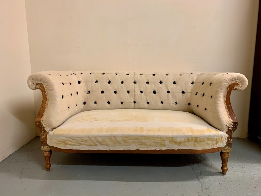 Two seat gilt wood sofa View II