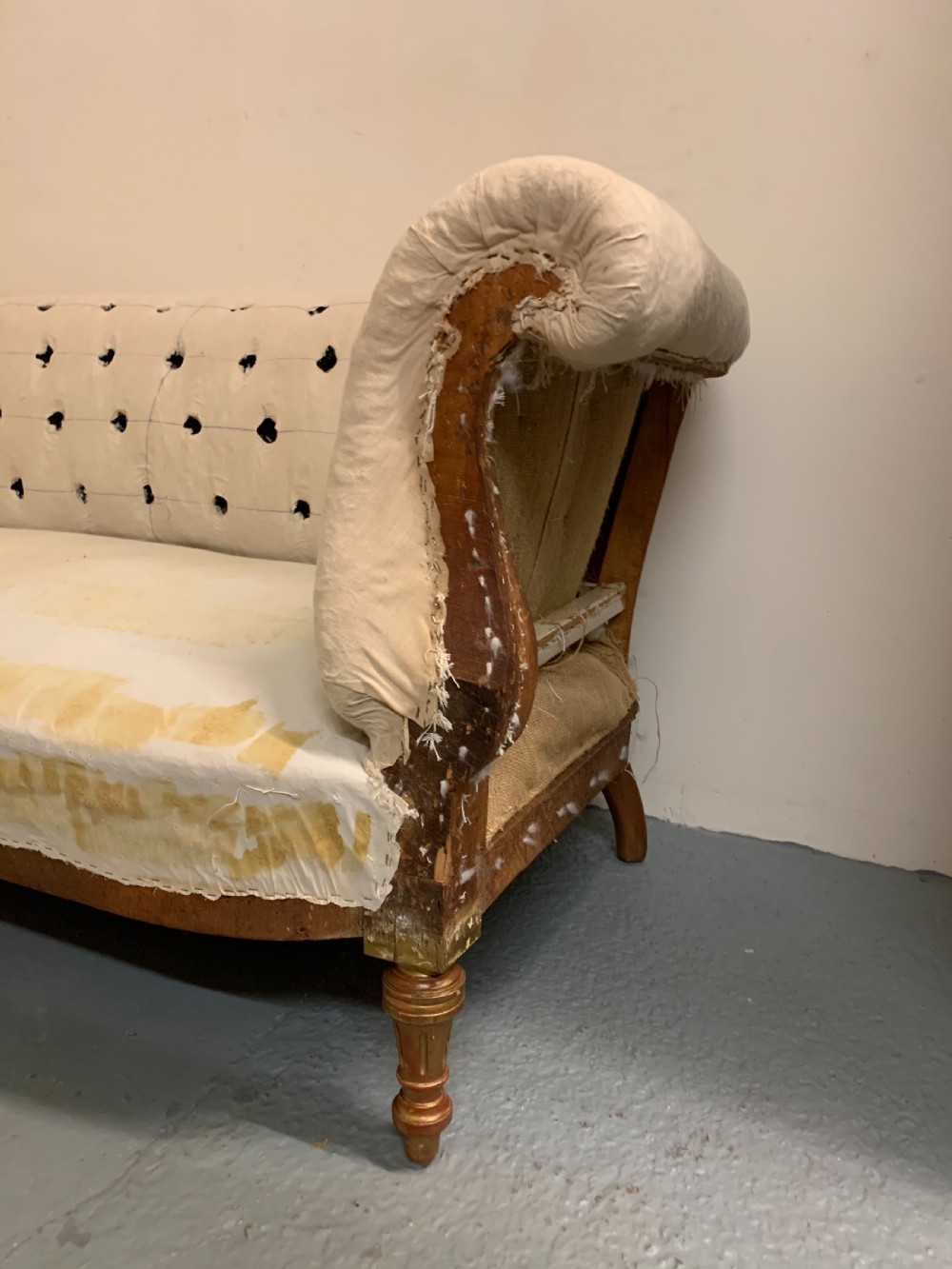 Two seat gilt wood sofa View V