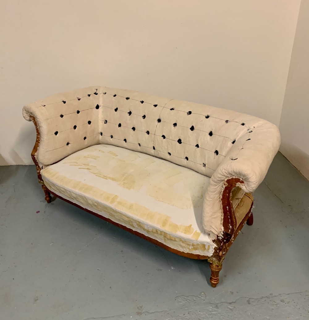 Two seat gilt wood sofa View VI