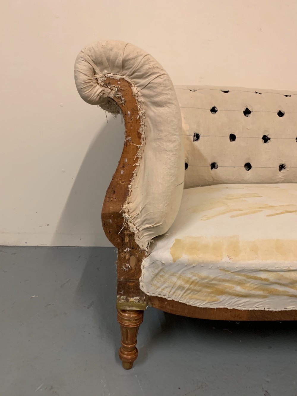 Two seat gilt wood sofa View VIII