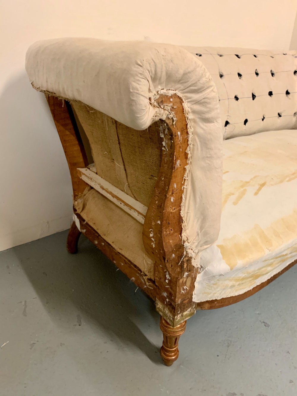 Two seat gilt wood sofa View X