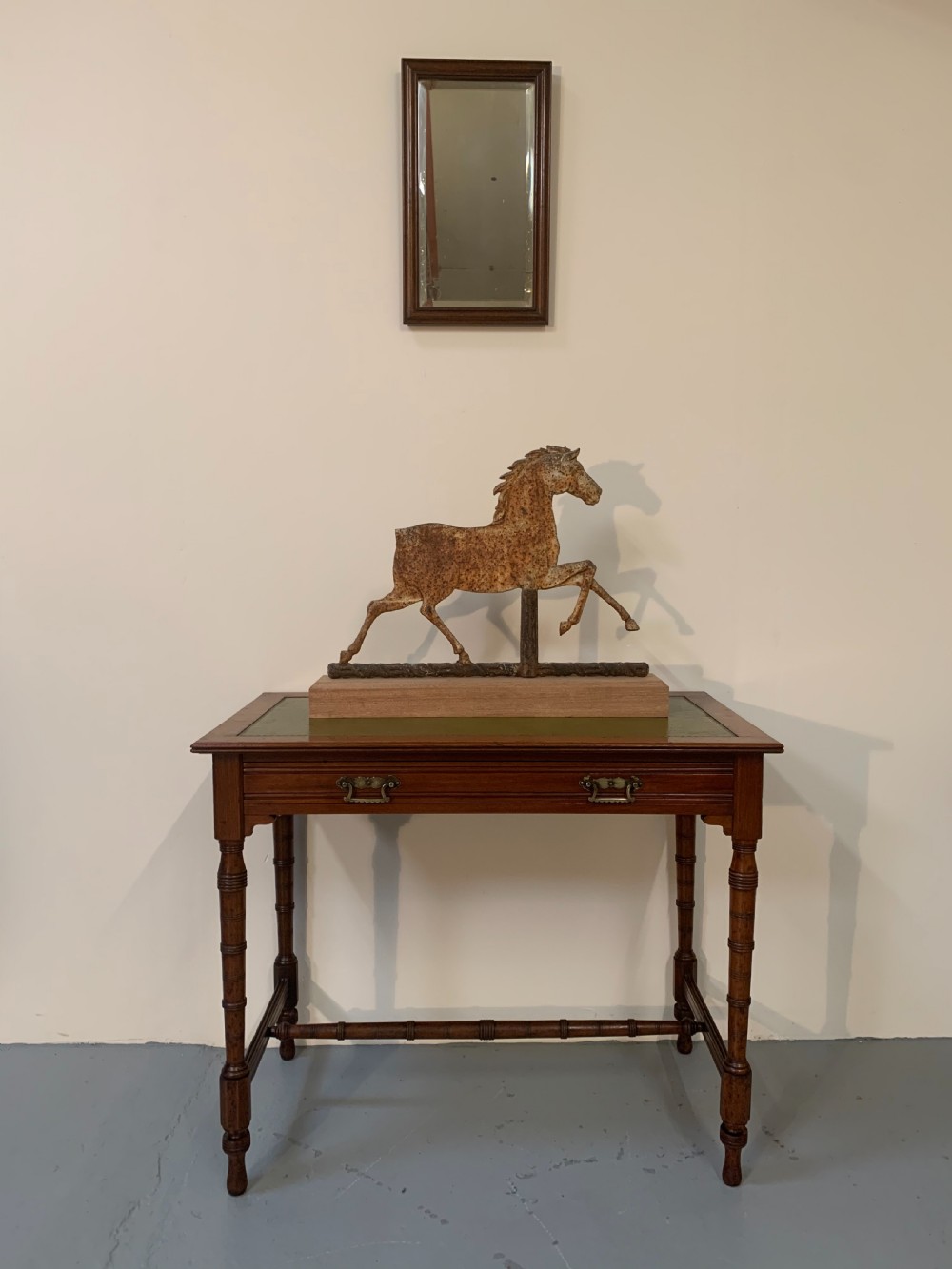 Walnut writing table View XIII