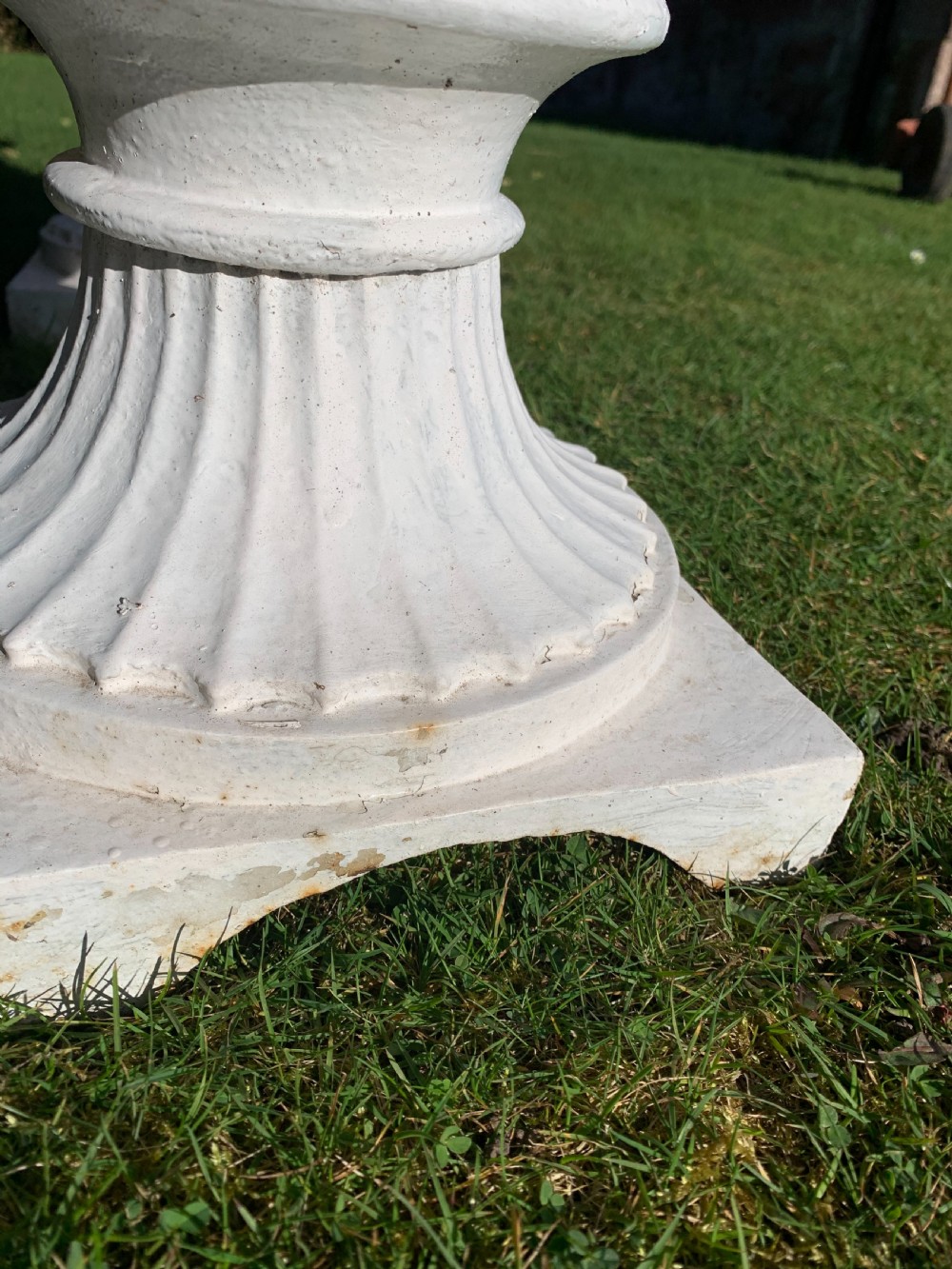 Large pair cast iron garden urns  View XI
