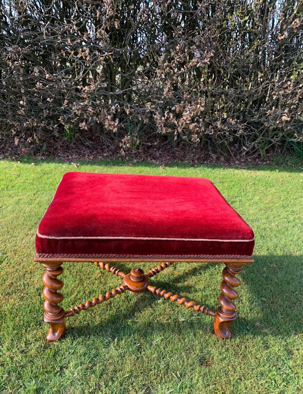 Large Scottish oak stool View III