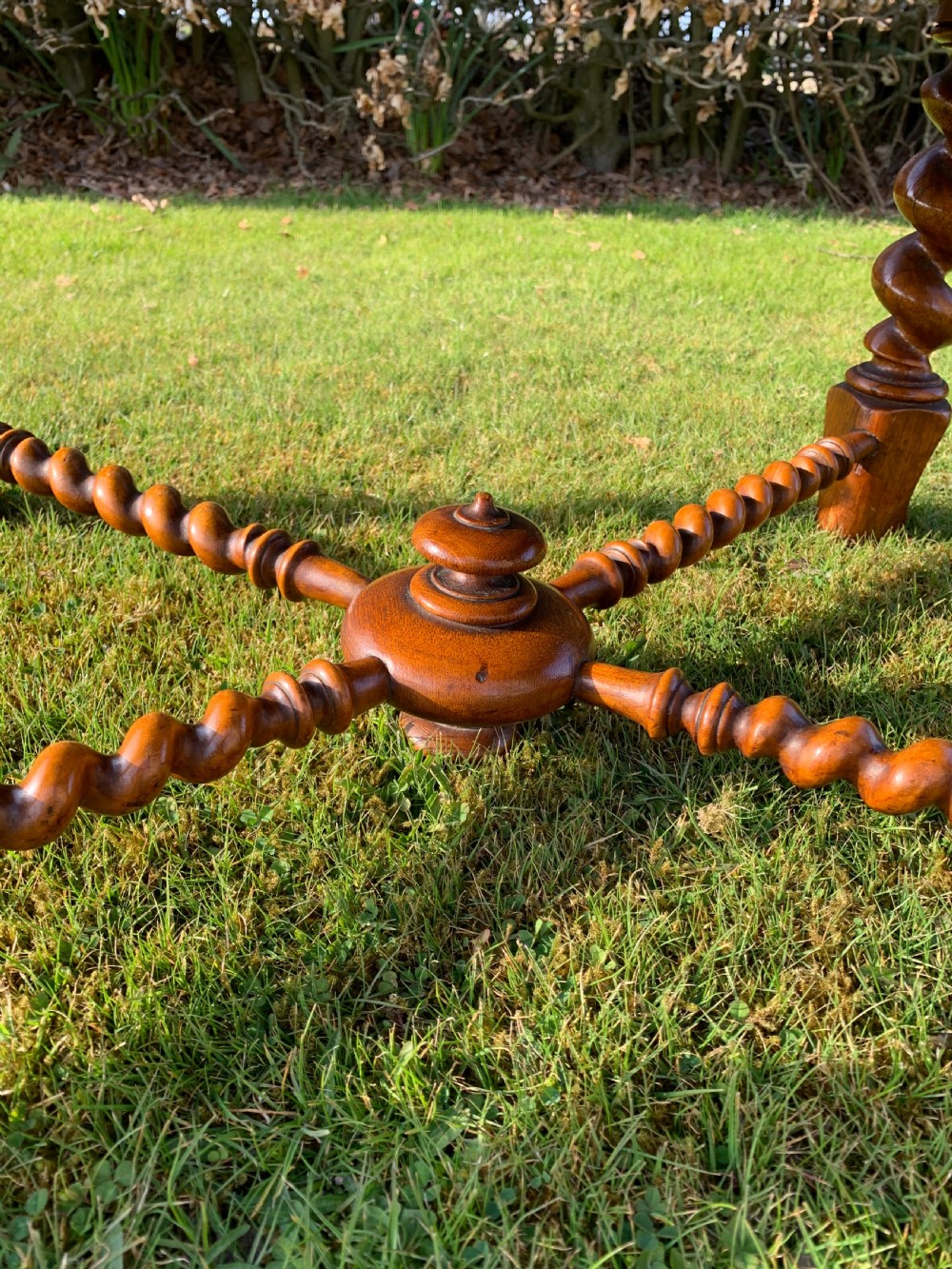 Large Scottish oak stool View V