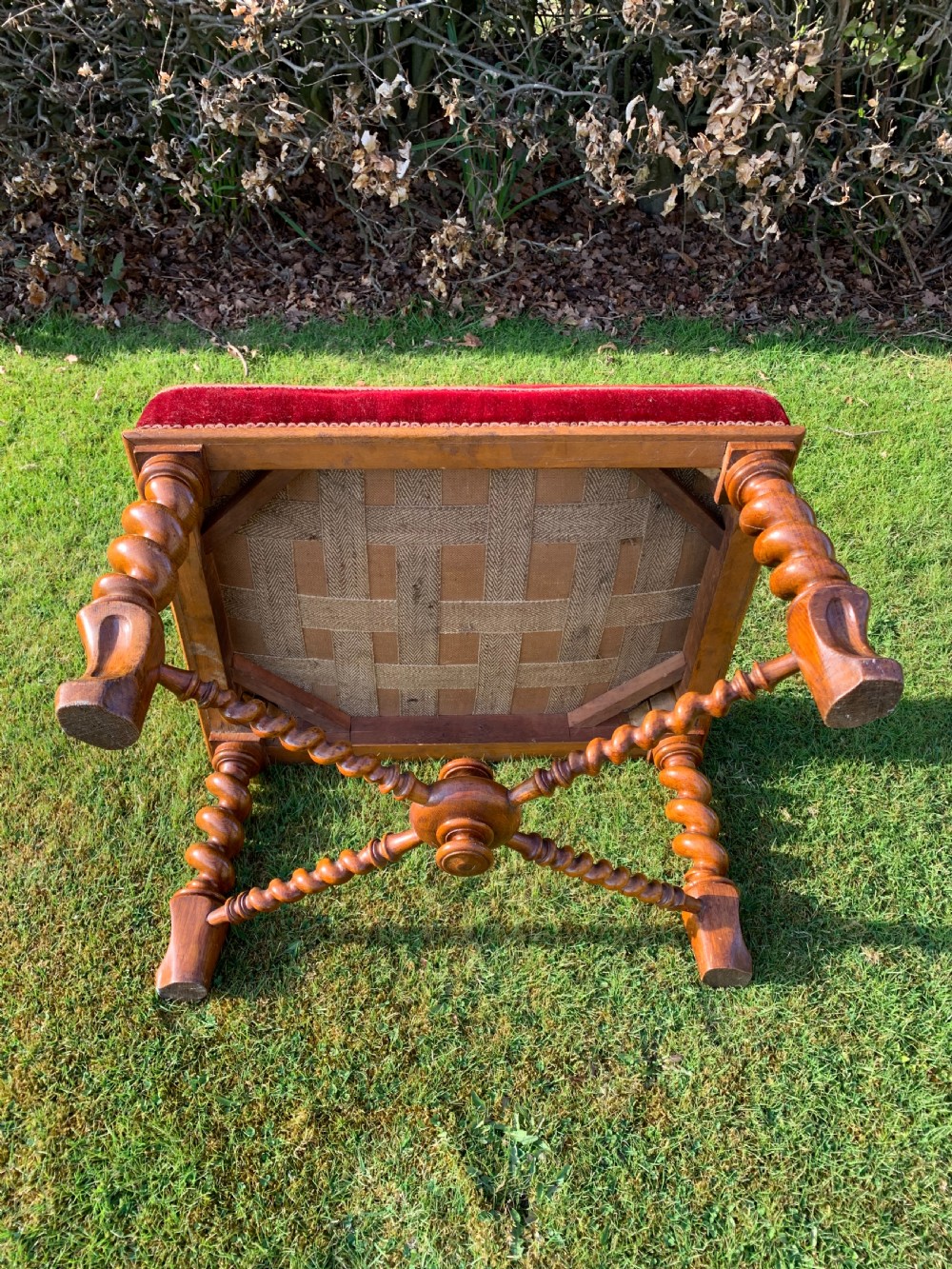 Large Scottish oak stool View VIII