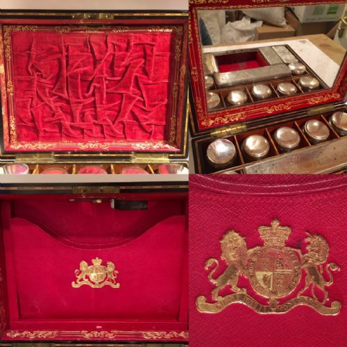 fig 4. Victorian Ladies Vanity Box Rosewood Tunbridge and Mother of Pearl Inlay with Silver Plated Interior