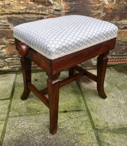 Antique Victorian Rosewood Adjustable Piano Stool Marsdens Patent