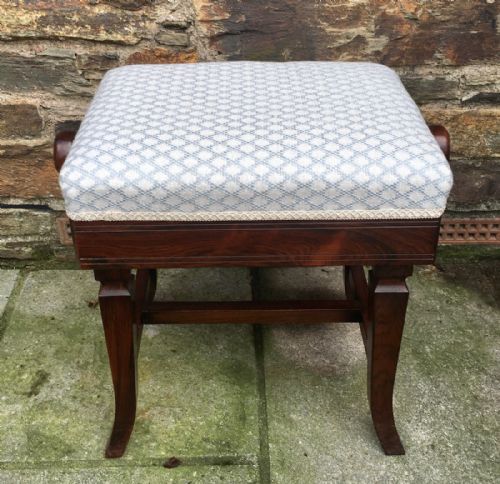 fig 1. Antique Victorian Rosewood Adjustable Piano Stool Marsdens Patent
