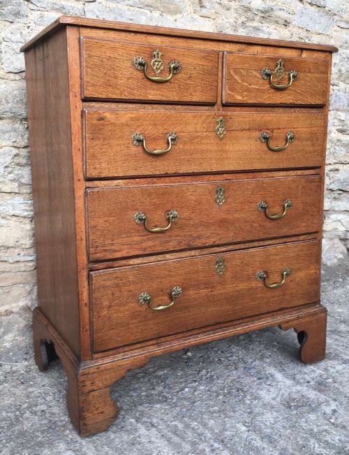 Small Georgian Light Oak Chest of Drawers