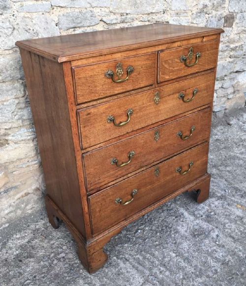 fig 2. Small Georgian Light Oak Chest of Drawers