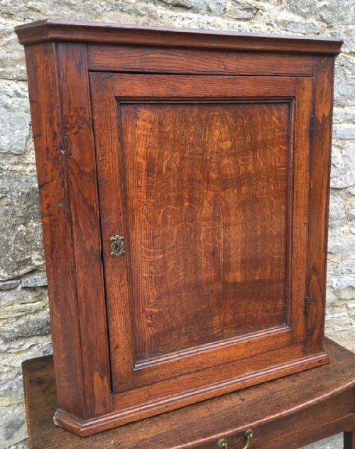 Georgian Oak Hanging Corner Cupboard