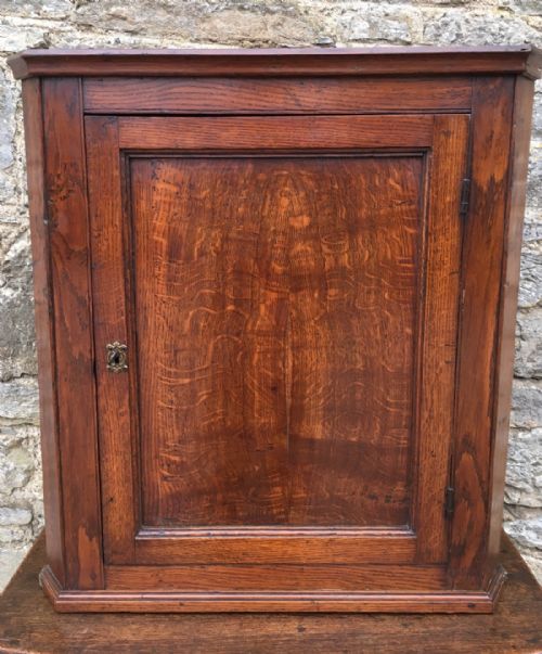 fig 1. Georgian Oak Hanging Corner Cupboard