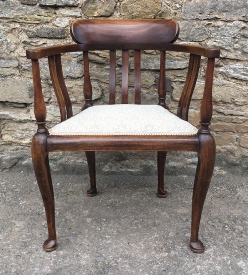 Antique Edwardian Mahogany Desk Chair