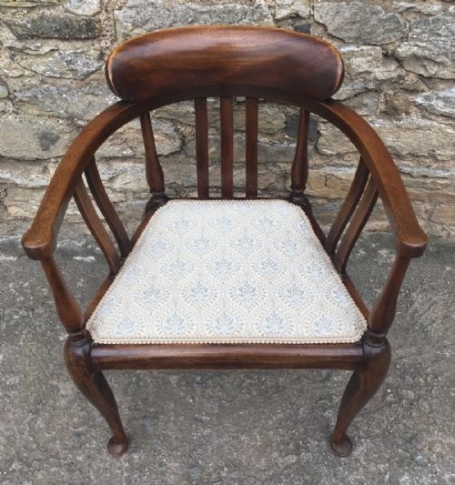 fig 1. Antique Edwardian Mahogany Desk Chair