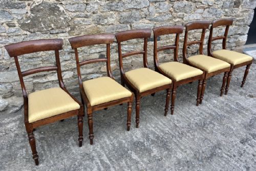 fig 1. Set of Six 19th Century Oak Dining Chairs