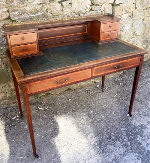 Antique Edwardian Inlaid Writing Desk