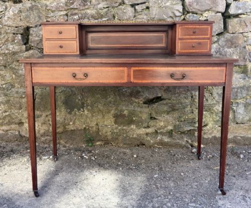 fig 1. Antique Edwardian Inlaid Writing Desk