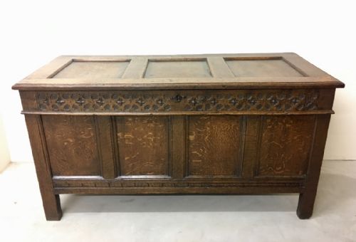 Large Antique 18th Century Oak Coffer