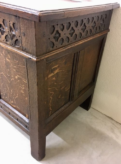 fig 2. Large Antique 18th Century Oak Coffer