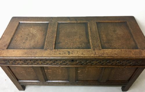 fig 3. Large Antique 18th Century Oak Coffer