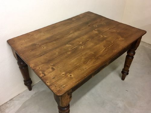 fig 1. Antique Victorian Pine Farmhouse Dining Table
