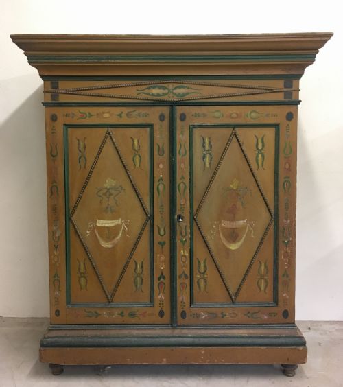 Antique Painted Cupboard El Rico Habana Cigars