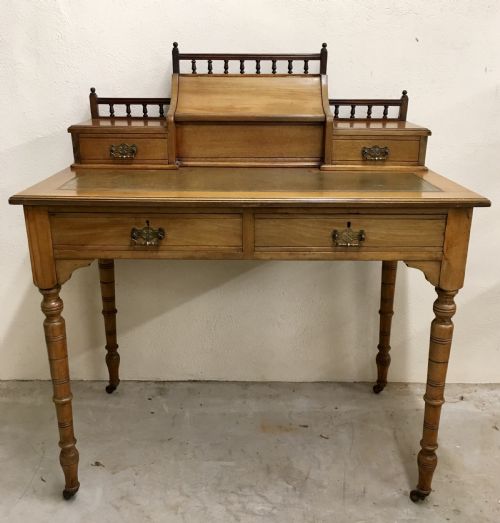Antique Victorian Walnut Writing Desk