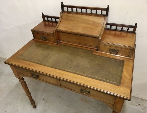 fig 1. Antique Victorian Walnut Writing Desk