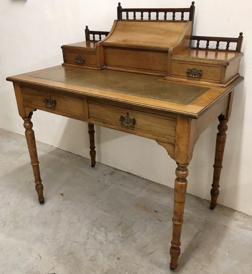 fig 2. Antique Victorian Walnut Writing Desk