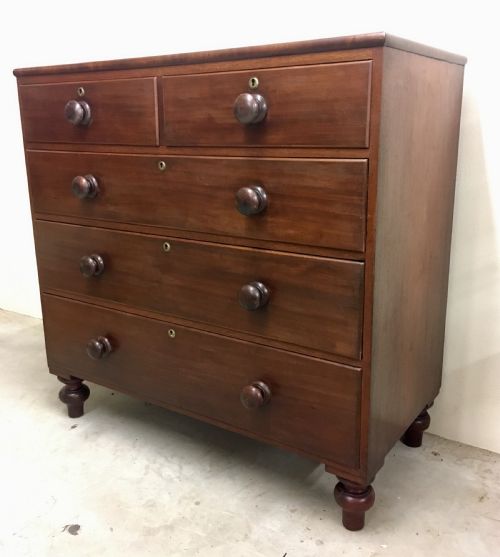 fig 1. Antique Victorian Mahogany Chest of Drawers