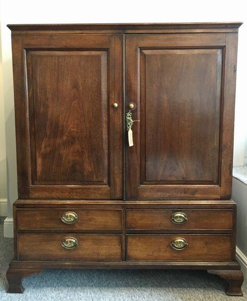 Georgian Mahogany Linen Press Cupboard